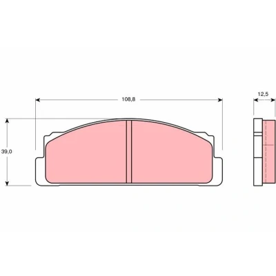 Image de TRW GDB105 Jeu de plaquettes frein non préparé pour indicateur d&#039;usure FIAT: 125 Berline