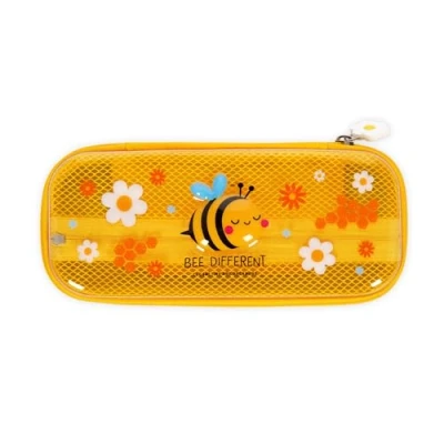 Image de Legami Trousse Wonderwow, Thème Bee, 2 Compartiments et Porte Stylo intérieur, Compartiment intérieur avec Tissu en Maille, Fermeture à Glissière, 23 x 11 5 cm