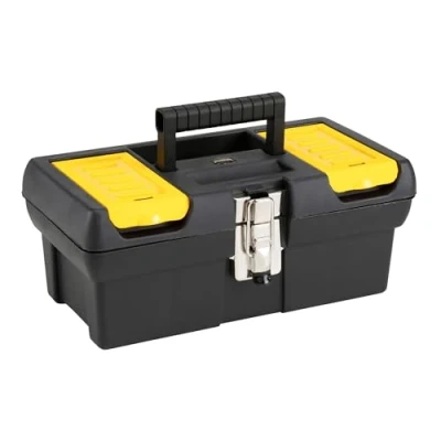 Image de Stanley 1 92 064 Boîte à Outils &quot;Série Pro&quot; 31,8x17,8x13 cm Verrouillable Porte Amovible Poignée Rabattable Larges attaches métalliques Plastique Robuste Anti Corrosion et Antichocs Multicolore
