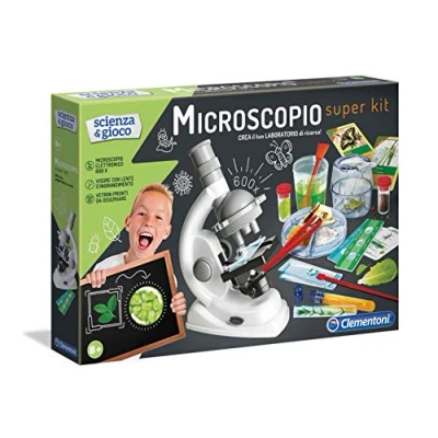 Image de Clementoni 13967 Science et Jeu Super Kit Microscope Atelier Scientifique Enfants 8 Ans+ (Version en Italien)