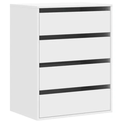 Image de vidaXL Commode d&#039;angle Blanc 60x41x76 cm Bois d&#039;ingénierie, à tiroirs, classeur, Armoire de Rangement, Buffet