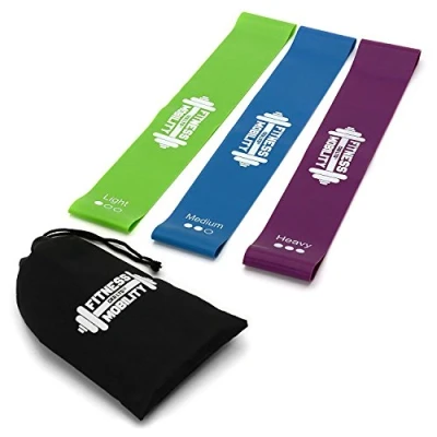 Image de CKB Ltd® Set de 3 Resistance Bands Loop Bande Équipement d&#039;Exercices pour Musculation Bandes Élastiques Fitness Latex, Pilates Yoga Physiothérapie Flexibilité Réeducation