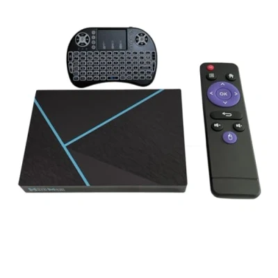 Image de H96 Max V56 TV Box Android 12 4 Go 32 Rockchip RK3566 2,4 G/5 G Double WiFi H.265 8K Ultra HD Media Player avec Clavier i8