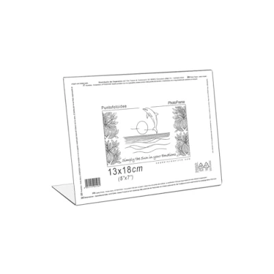 Image de Cadre en Crilex de table Porte Menu Transparent photo Présentoir publicitaire pour brochure, dépliant, flyers (transparent, 13 x 18 cm horizontale)