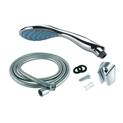 Image de kippen 5037A Kit Summer avec Pommeau Anti calcaire, Flexible de Douche et Support pour Fixation Murale, chromé, 22 cm