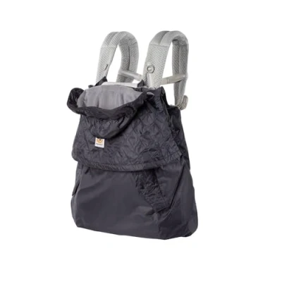 Image de Ergobaby Cocon Météo Hiver, protection contre la pluie et le froid avec doublure en polaire pour tous les Porte Bébés Ergobaby, par temps housse imperméable, Charcoal
