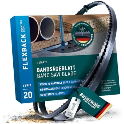 Image de Bayerwald Lame de scie à ruban, en acier outils, 2240 x 13 0,65 4 mm, pour bois, métaux non ferreux, plastique, tôles fines, convient Elektra Beckum, etc.