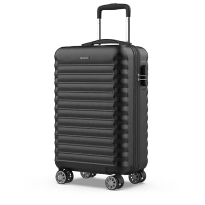 Image de NUMADA Valise Cabine 55x36x19cm (31L) Upfly XS à 4 roulettes et Serrure Combinaison. Bagage Ultra Légère Résistant l Eau Noir