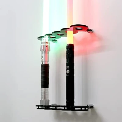 Image de WANLIAN Support mural vertical pour sabre laser de lévitation d&#039;épée compatible avec le Noir 5 trous
