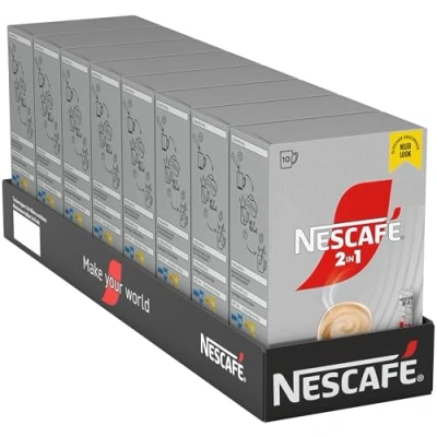 Image de NESCAFÉ 2 in 1 Sticks, café soluble en grains avec creamer, instantané à base de sélectionnés, caféiné, paquet 8 (8 x 80g)