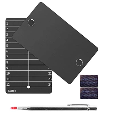 Image de GanKe Crypto Seed Storage, Bitcoin Wallet, Cold Wallet Backup BIP39 12 ou 24 mots Recovery Phrase Cryptocurrency with Gravurpen (Double), gris, Moderne