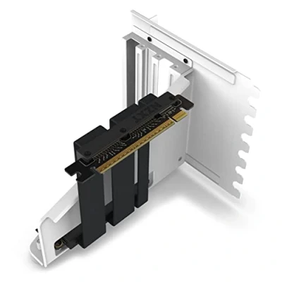 Image de NZXT Vertical GPU Mounting Kit AB RH175 W1 Câble Riser PCIe 4.0x16 175 mm Support en Acier Robuste Blanc