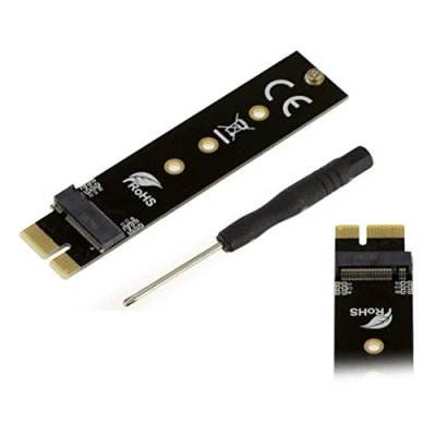 Image de KALEA INFORMATIQUE Adaptateur Carte contrôleur compacte PCIe x1 pour SSD M.2 Type M2 NGFF NVMe ou AHCI Support SM951 PM951 950 Pro 960 Evo