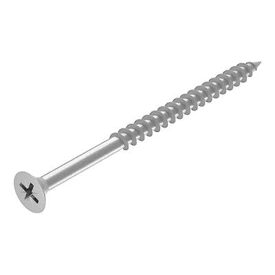 Image de SECCARO Lot de 100 vis à bois filetage partiel en acier inoxydable V2A VA A2 pour panneaux d&#039;aggloméré 5 x 90 mm