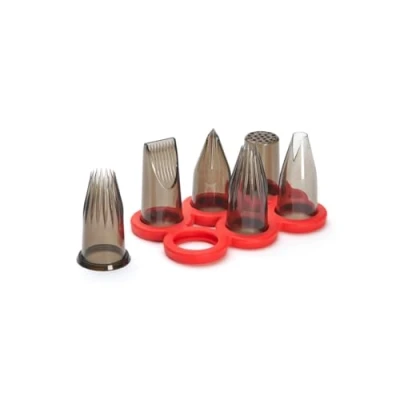 Image de De Buyer Coffret CRÉATIF : 6 douilles en tritan avec support 16,5 x 8,5 7 cm