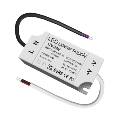 Image de Bonlux Transformateur 220V 12V LED, Alimentation 3A 36W IP67 Étanche LED Driver pour MR11 G4 MR16 GU5.3 Ampoules et Bande Lumineuse Intérieur/Extérieur, Mini Transfo