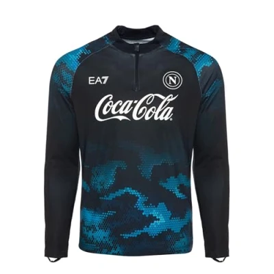 Image de SSC NAPOLI Felpa Training Home Ea7 Sweat sans Capuche, Bleu, L Mixte