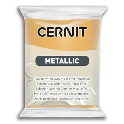 Image de CERNIT CE0870056050C Un Pain de Pâte Polymère Metallic à Modeler Cuire Couleur OR Bloc 56 g