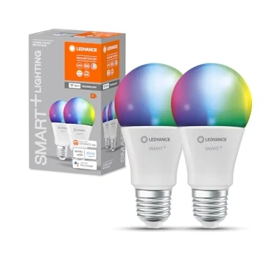 Image de LEDVANCE Lampe LED intelligente avec technologie WiFi, E27 base, optique mate ,Couleurs RVBW modifiables, couleur de lumière modifiable (2700K 6500K), 1055 Lumen,Remplacement 75W Ampoules 3 Pack