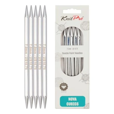 Image de KnitPro KP12135 Aiguilles Double Pointes Bois Laiton Brillant 20 cm x 7 mm