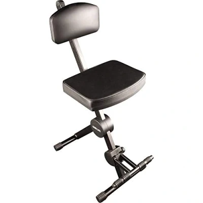 Image de Quiklok DX749 Tabouret pour musicien, avec assise, repose pied et dossier réglables