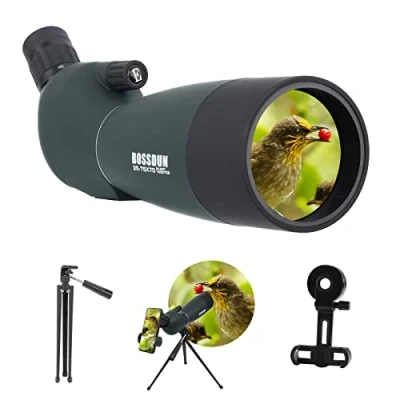 Image de Longue Vues avec Trépied，Sac de Transport et Adaptateur pour Smartphone L&#039;observation des Oiseaux Visite Safari Observation étoiles Tir à l&#039;arc Camping Faune Paysage