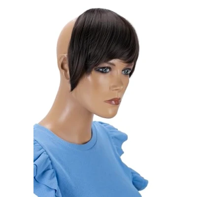 Image de CAISHA Bangs Clip In Extensions Franges Frontales Postiche De Cheveux Brune F5 2