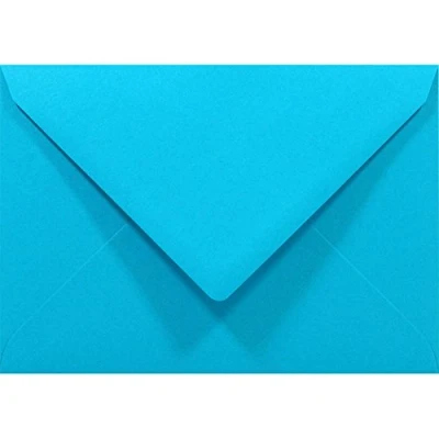 Image de Netuno 100 enveloppes bleues C6 114x162 mm Rainbow 80g rabat pointu colorées décoratives pour lettres invitations mariage Noël cartes de voeux anniversaire fêtes postales