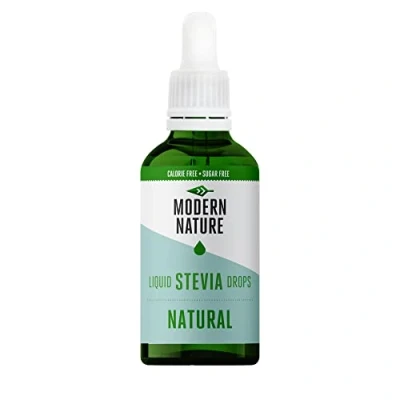 Image de Modern Nature Gouttes de Stevia Liquide Saveur Naturel Zero Calories et Sans Sucre Keto Vegan Diet Flavour Drops pour le Cafe, Protéines, Yogourt, Porridge Edulcorant 100ml