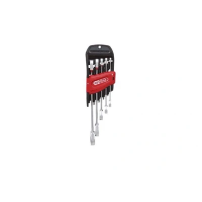 Image de KS TOOLS 503.4255 Kit de clés à fourche et polygonale cliquet 72 19, 8 Acier chrome vanadium