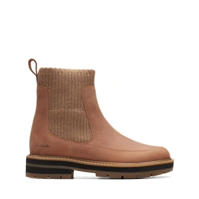 Image de Clarks Prague Top K. Botte mi Mollet, Light Tan, 27.5 EU