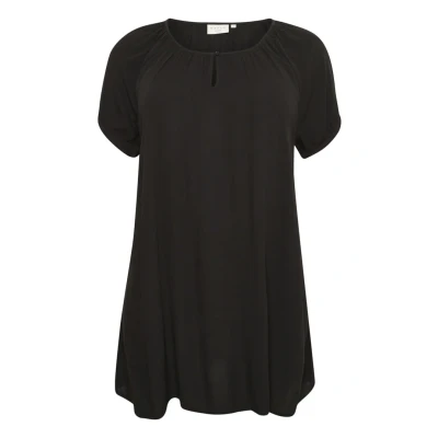 Image de Kaffe Curve CAMI SS Tunique, Femme, Taille: 44, Black deep