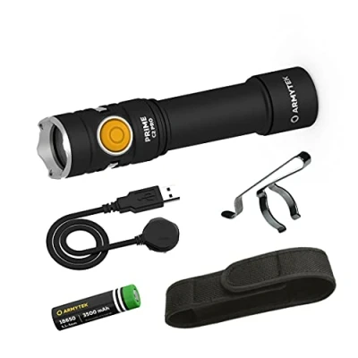 Image de Armytek Prime C2 Pro Magnet USB Warm LED Lampe de Poche avec Clip Ceinture, étui à Batterie 2230 LM 118 g
