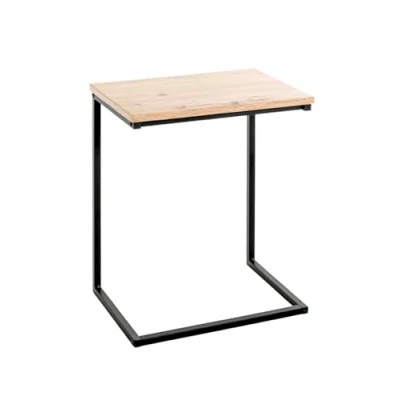 Image de HAKU Möbel Table d&#039;appoint, MDF, chêne, Noir, P 30 x L 40 H 50 cm