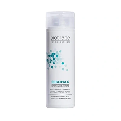 Image de Biotrade Sebomax contrôle Shampoing antipelliculaire 200 ml, Apaise le cuir chevelu irrité, Nettoie les pellicules, impuretés, SLS et Sles gratuit