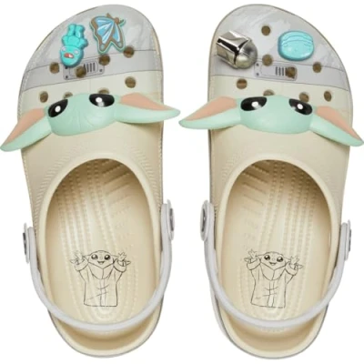 Image de Crocs Grogu Classic Unisex Sabots, Taille: 43 44, Bone Matière synthétique