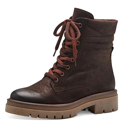 Image de MARCO TOZZI Femme 2 25292 41 362 Bottes à Lacets, Cafe Nubuck, 39 EU
