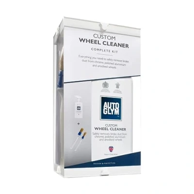 Image de Autoglym Custom Wheel Cleaner Complete Kit, Kit d&#039;entretien et Nettoyage en Spray pour Roues avec Petits Moyens Pinceaux, Formule sans Acide Anti Poussière 500ml Pinceaux