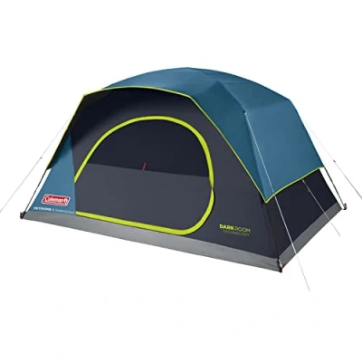 Image de Coleman Skydome 4 Tente de Camping Grande Taille pour Personnes, Technologie Dark Room Un habitacle Plus Sombre et Frais, Montage Rapide, Sol entièrement intégré, 100% imperméable