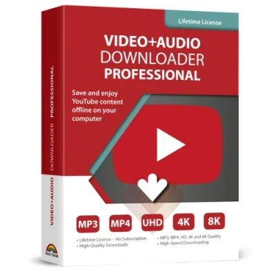 Image de video and audio Downloader software for YouTube download your favorite videos as MP4 or MP3 lifetime license computer program compatible with Windows 11, 10, 8 7