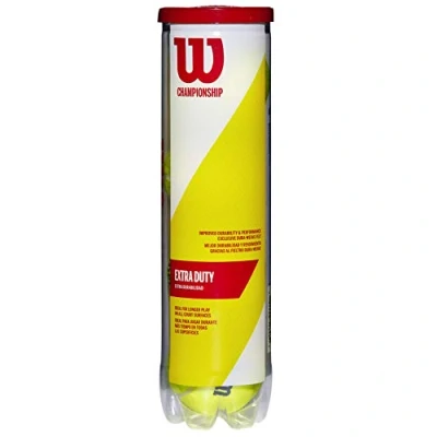 Image de Wilson Balles de Tennis Wilson, Champ Extra Duty, Boîte 4, pour tous les Revêtements, Jaune, WRT110000