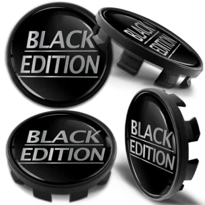 Image de Biomar Labs Lot de 4 Cache Moyeux Compatible avec BMW Centre Roue 36136783536 pour Enjoliveurs Alliage Jantes Black Edition CB 6