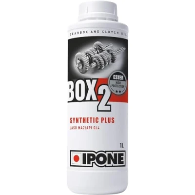 Image de IPONE Huile de Boîte Vitesses Moto Box 2 Bidon 1L Semi Synthétique à Base d’Esters Haute Performance