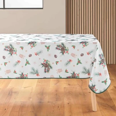 Image de douceur d&#039;intérieur, Nappe Rectangle (150 x 240 cm) Hollystar, Polyester Imprimé, Blanc