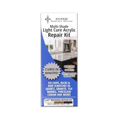 Image de Kit de Réparation bricolage dans les Tons Marron pour le Marbre Quartz, Granit, la Porcelaine Remplit Copeaux ou Fosses avec HIMG LCA
