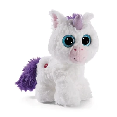 Image de NICI Cuddly Toy Glubschis Unicorn Lilaluna 17 cm White Standing Sustainable Soft Plush Cute for Cuddling and Playing, Children Adults, Great Gift Idea