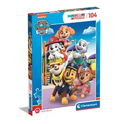 Image de Clementoni Pat&#039;Patrouille Puzzle de 104 Pièces Jeu Patience et Réflexion Format Portrait Image Net 33,5 x 48,5 Cm Pour Enfants À Partir 6 Ans