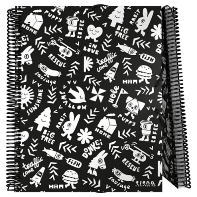 Image de Grafoplás Classeur scolaire à pochettes transparentes A4 Couverture souple Spirale PVC 30 doublures en polypropylène Collection Elements by Elena Corredoira Maxiplás