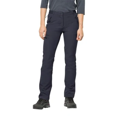 Image de Jack Wolfskin GEIGELSTEIN Pantalon Pluie Déperlant Randonnée Softshell, Graphite, 44 Femme