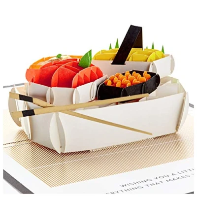 Image de Hallmark Signature Paper Wonder Carte d&#039;anniversaire pop up (Sushi, Everything That Makes You Happy), Blanc